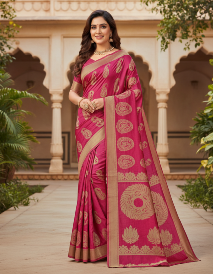 Silk synthetic saree