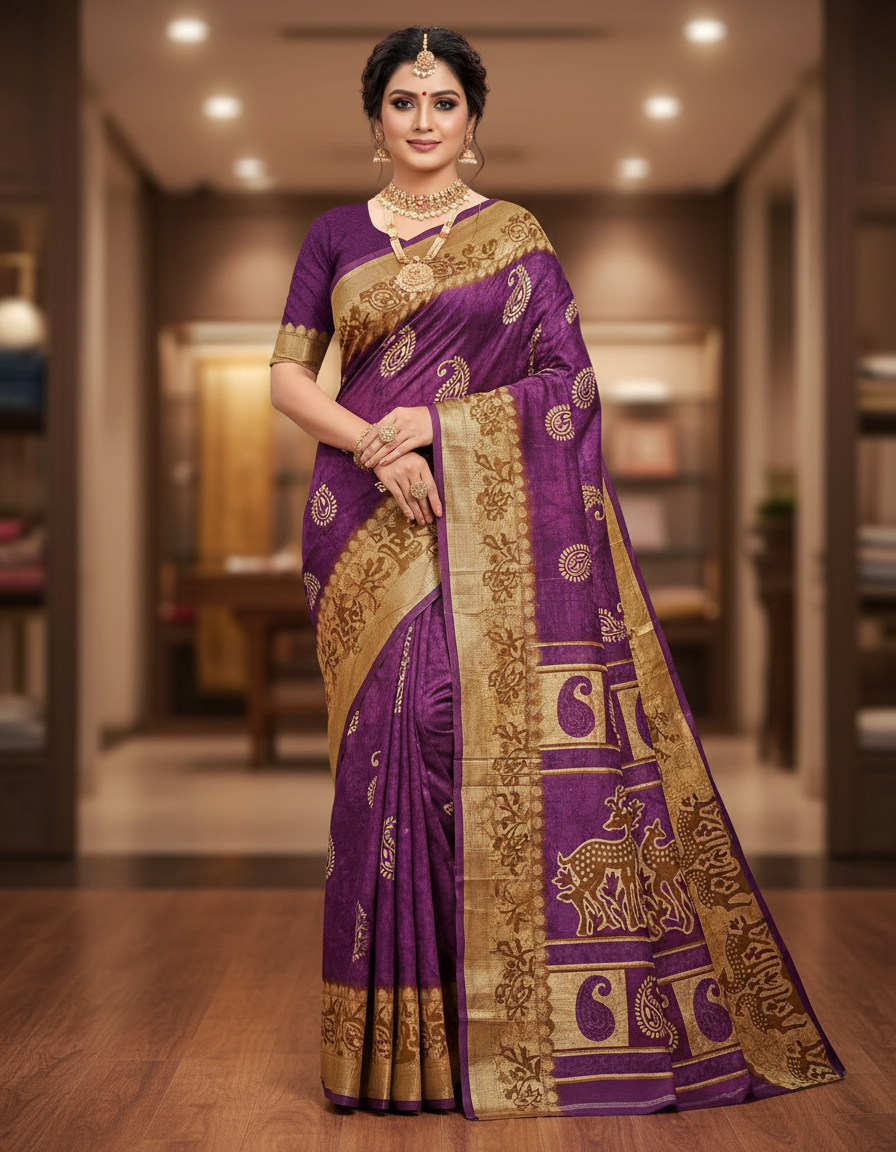 1781532163464_4791.png Print cotton saree - Image 1