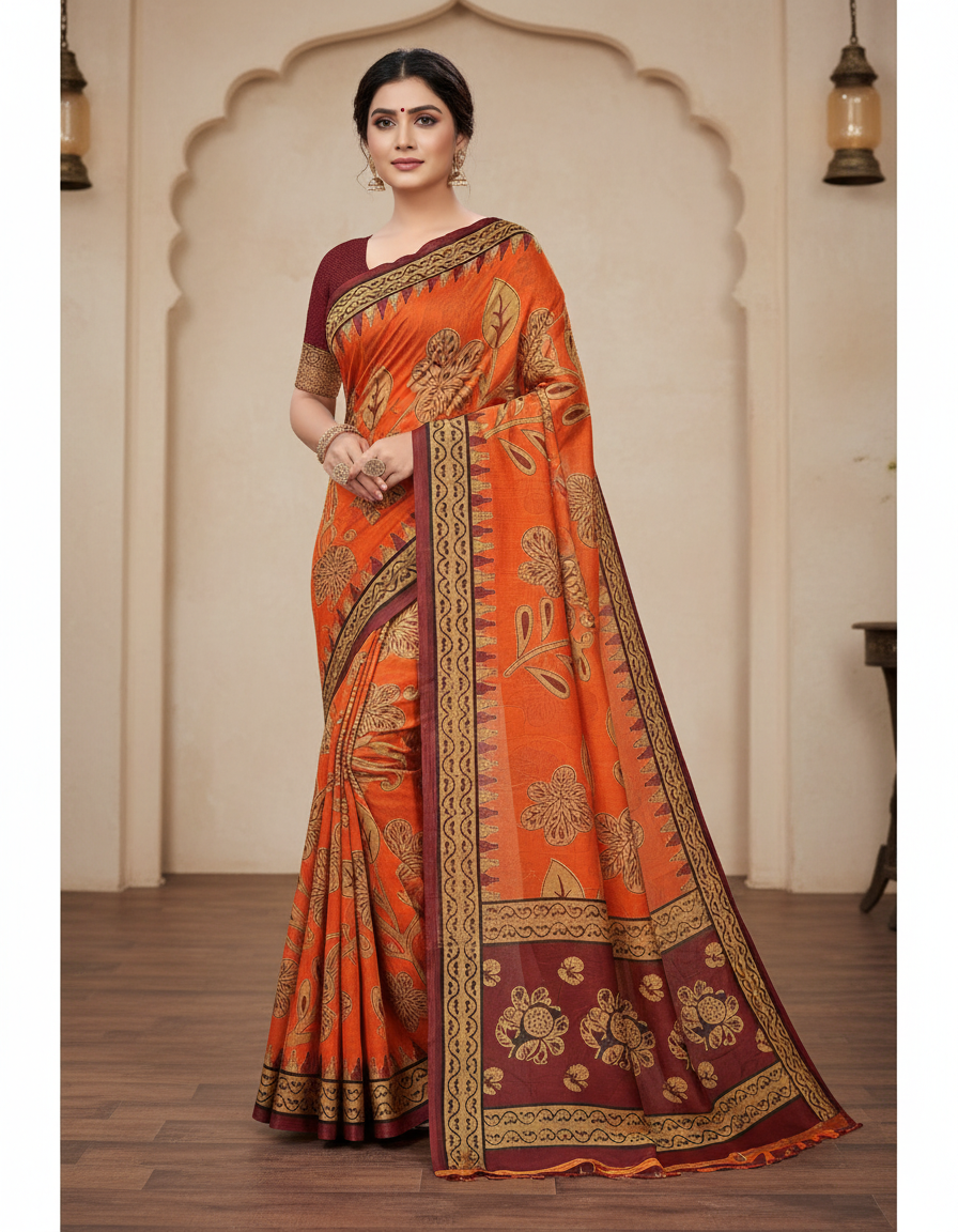 1781534928362_1259.png Print cotton saree - Image 1