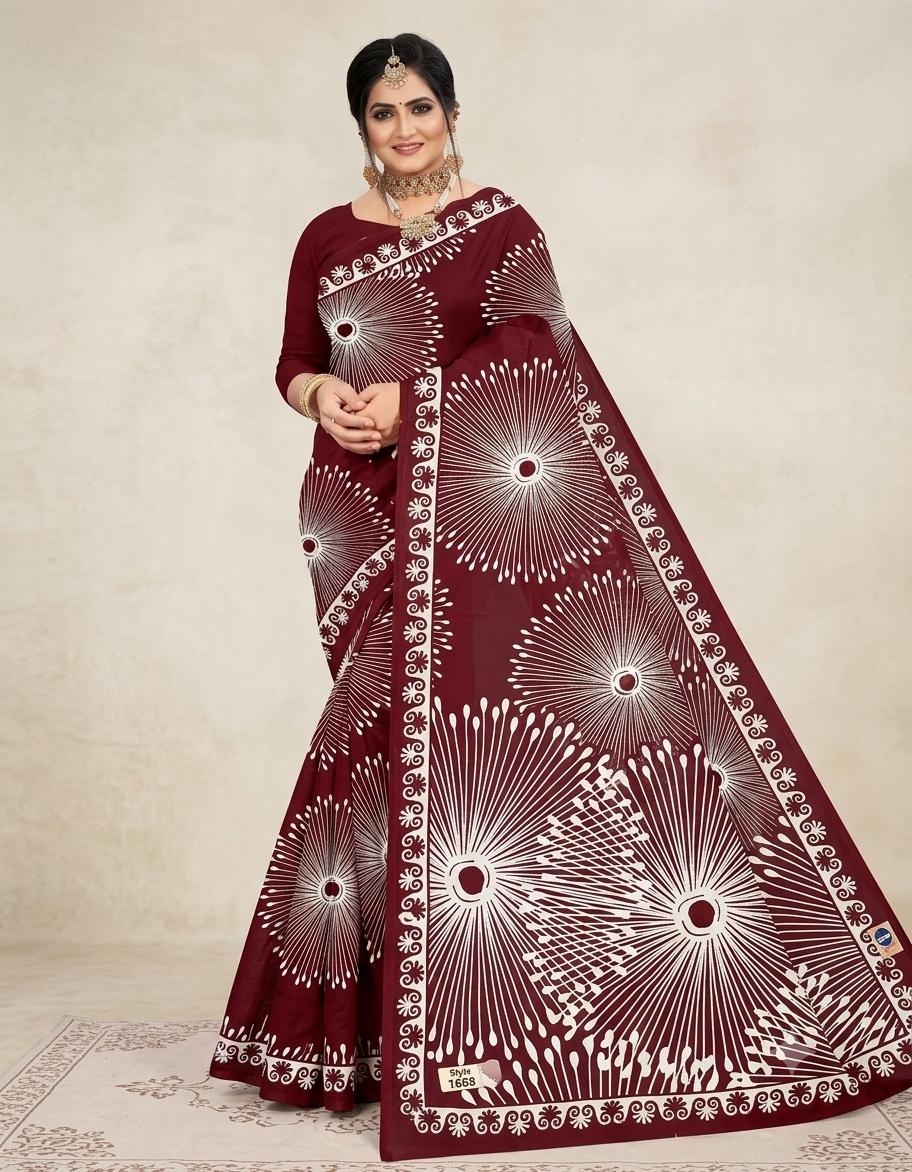 1785766452874 Print saree - Image 1