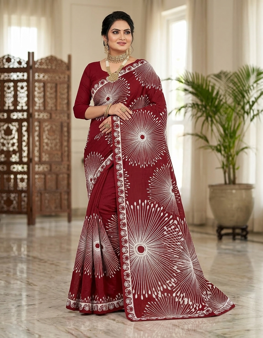 1785766517265 Print saree - Image 1